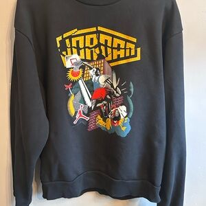 Men’s Air Jordan Black Graphic Sweatshirt | Size Medium